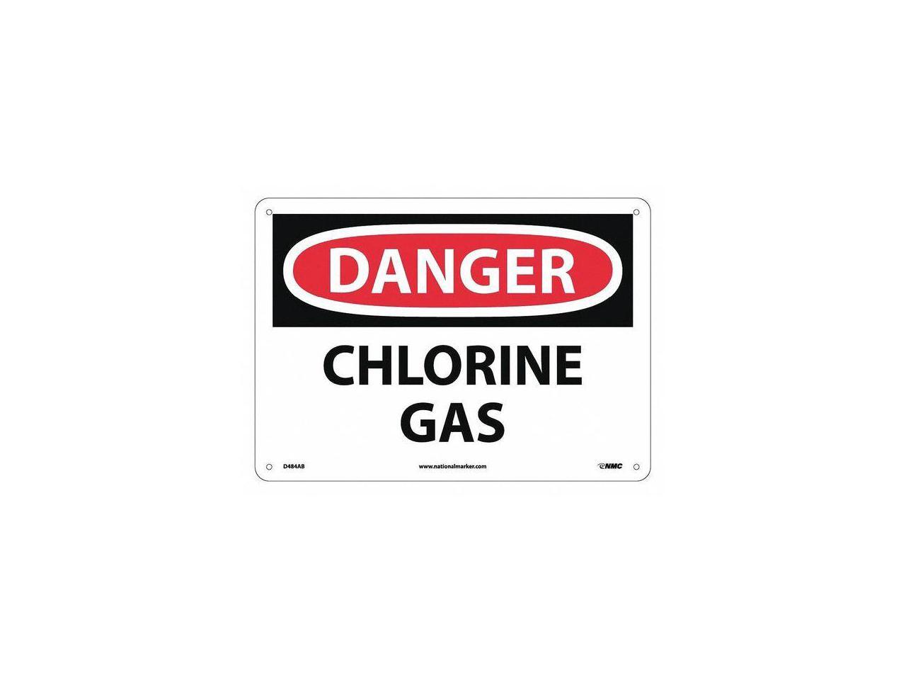 NMC D484AB Danger Chlorine Gas Sign