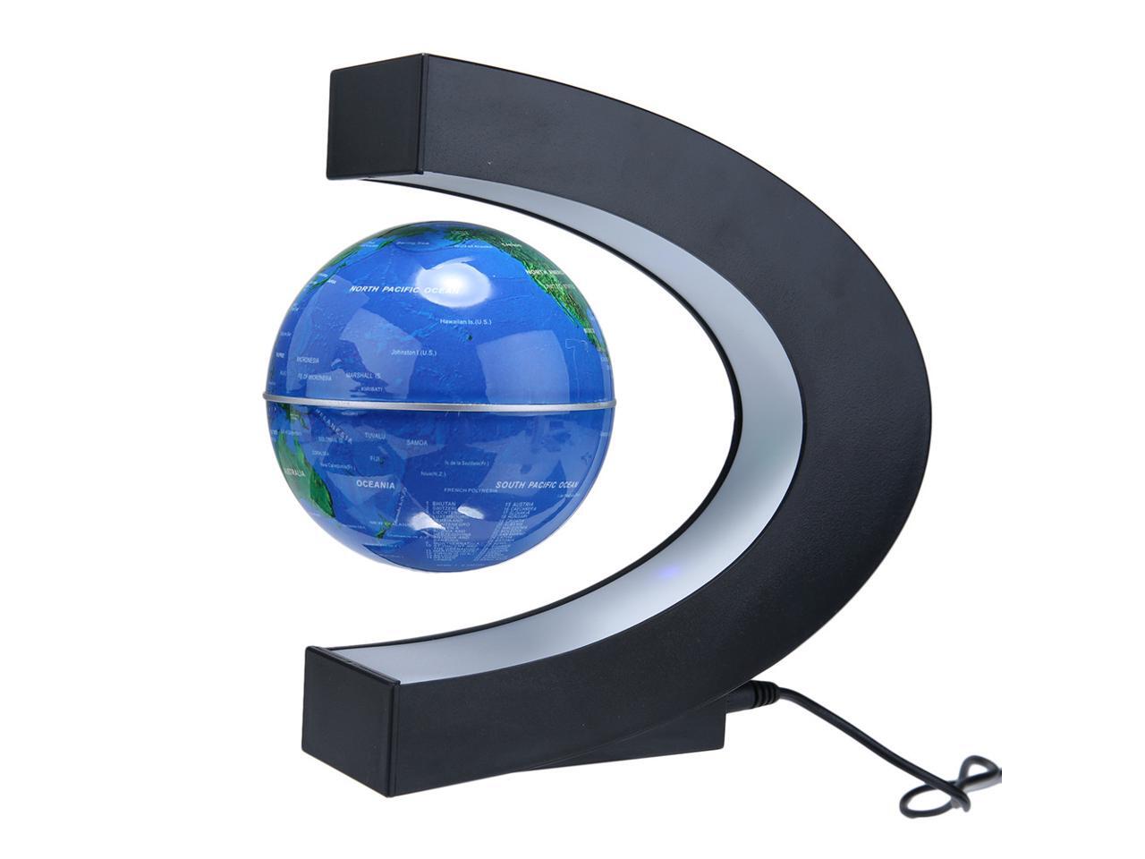 LED Floating Tellurion Globe Shape Magnetic Levitation Light World Map Tellurion 