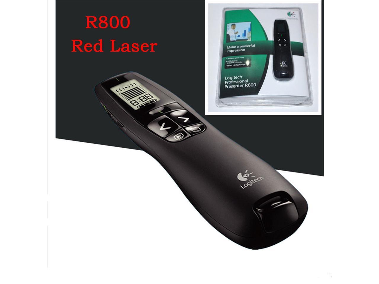 ANBE Logitech Wireless Presenter R800 with Laser Pointer Red with Soft Case Included 