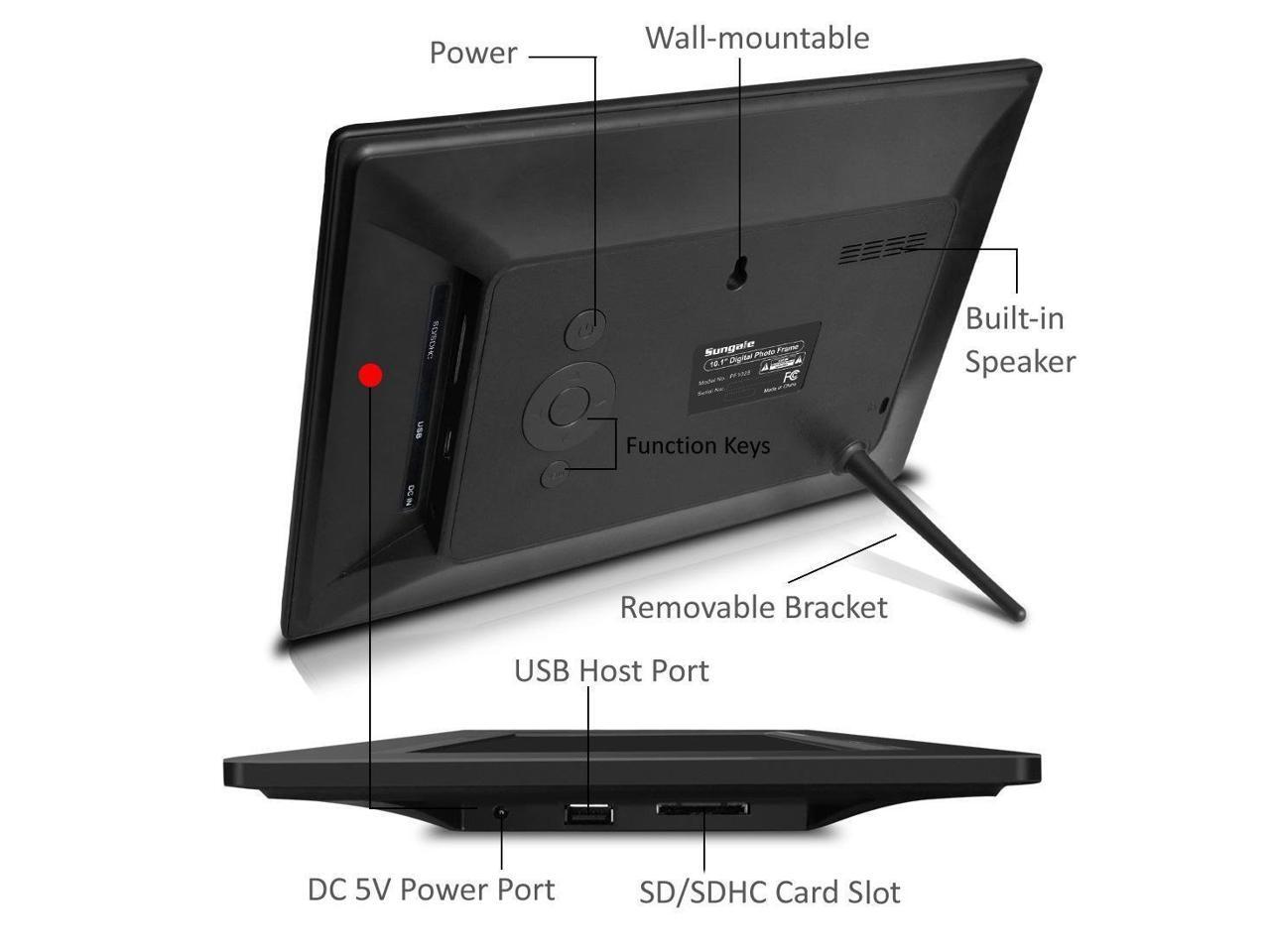 Sungale PF1025 10Inch Digital Photo Frame with Remote Control, Hiresolution, Various