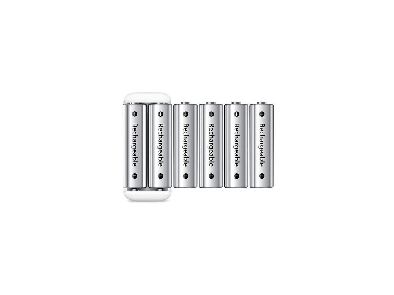 Apple Battery AC Charger w/ AA Rechargeable Batteries 6 Pack MC500LL/A NEW A1360