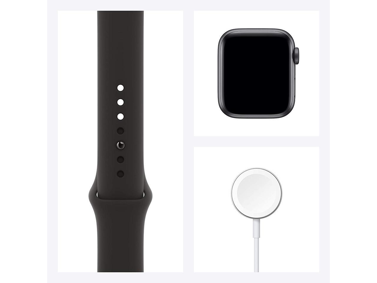Apple Watch Series 6 40mm Space Gray Aluminum Case with Black Sport Band  GPS + Cellular M02Q3LL/A - Newegg.com