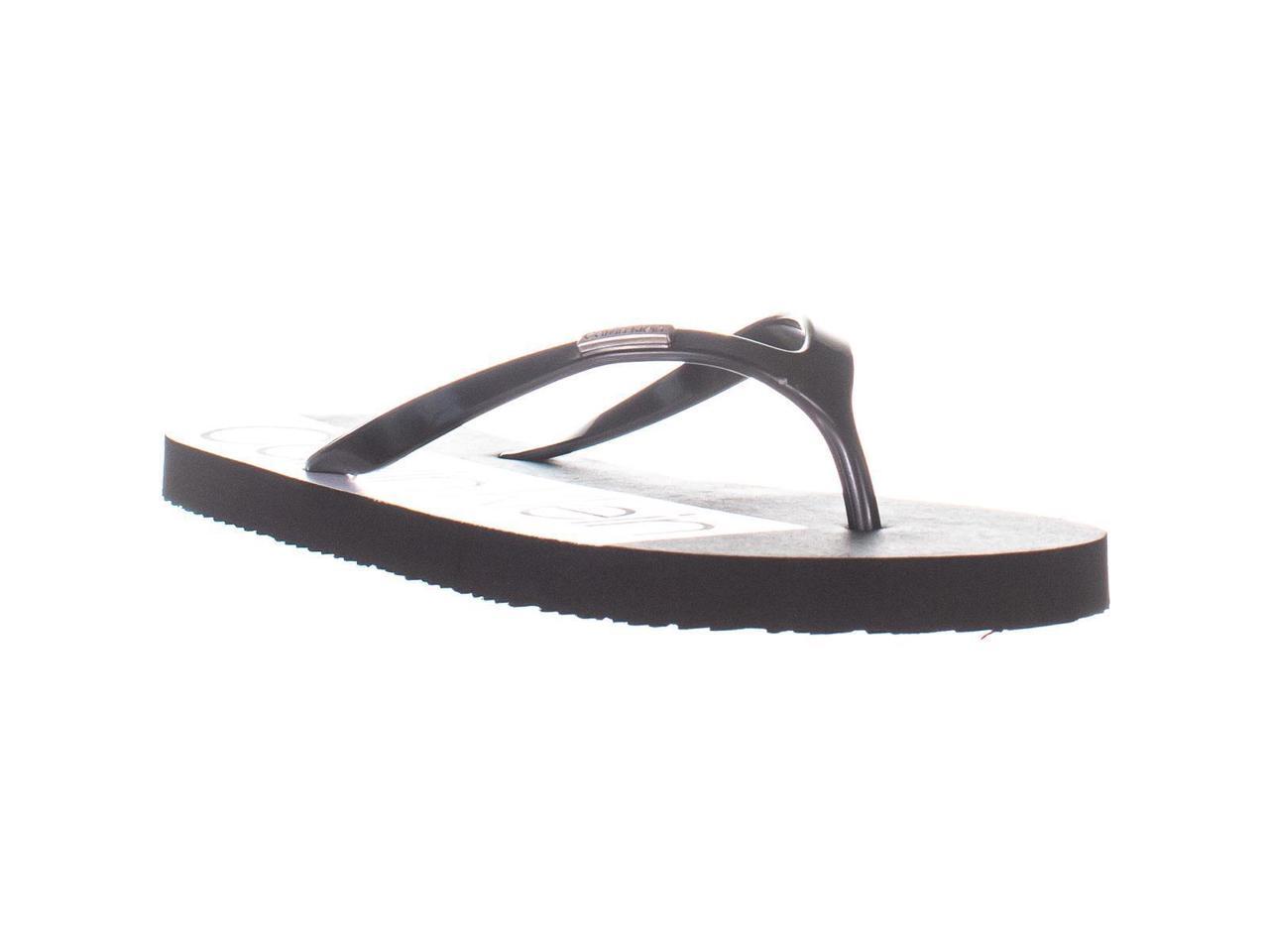 calvin klein ladies flip flops