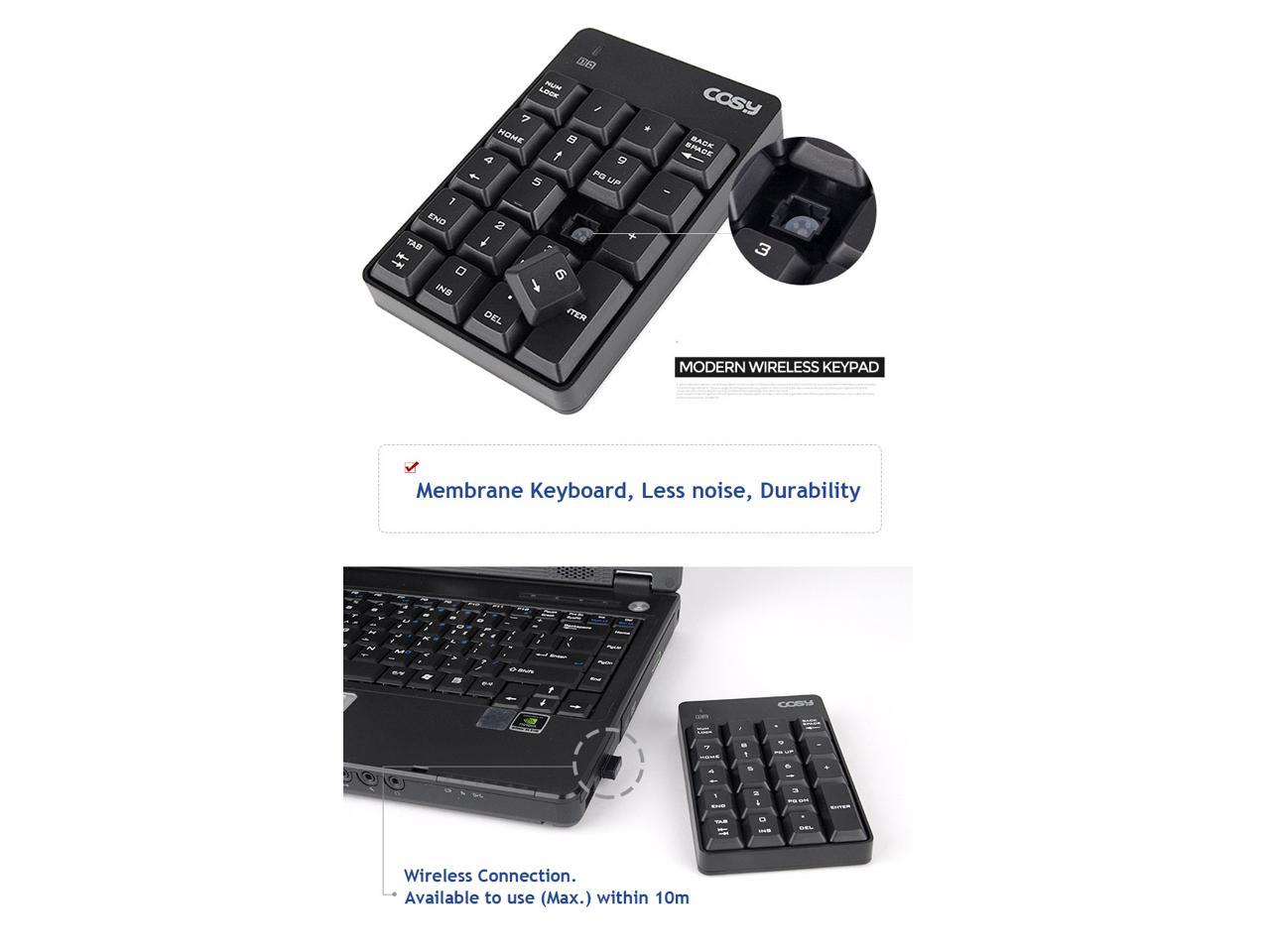 wireless numeric keypad for laptop with tab key