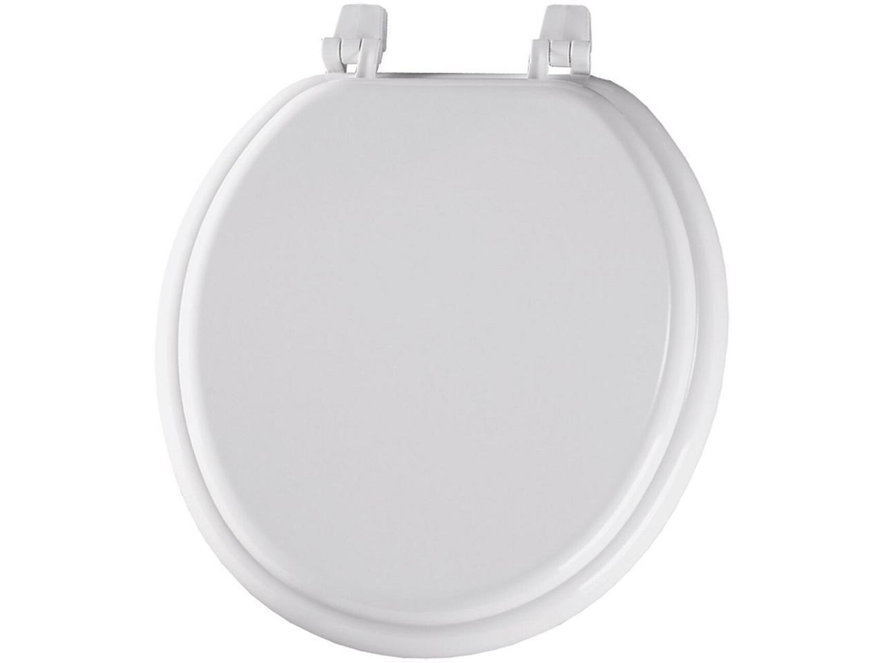 White for sale online Bemis 400TTA000 Economy Molded Wood Round Toilet Seat