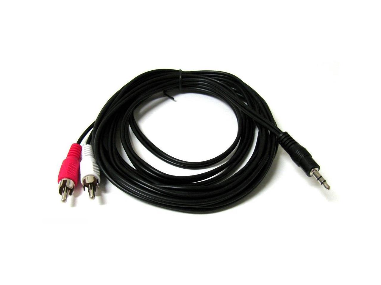 12FT 3.5mm Plug Jack to 2 RCA Male Stereo Audio Cable - Newegg.com