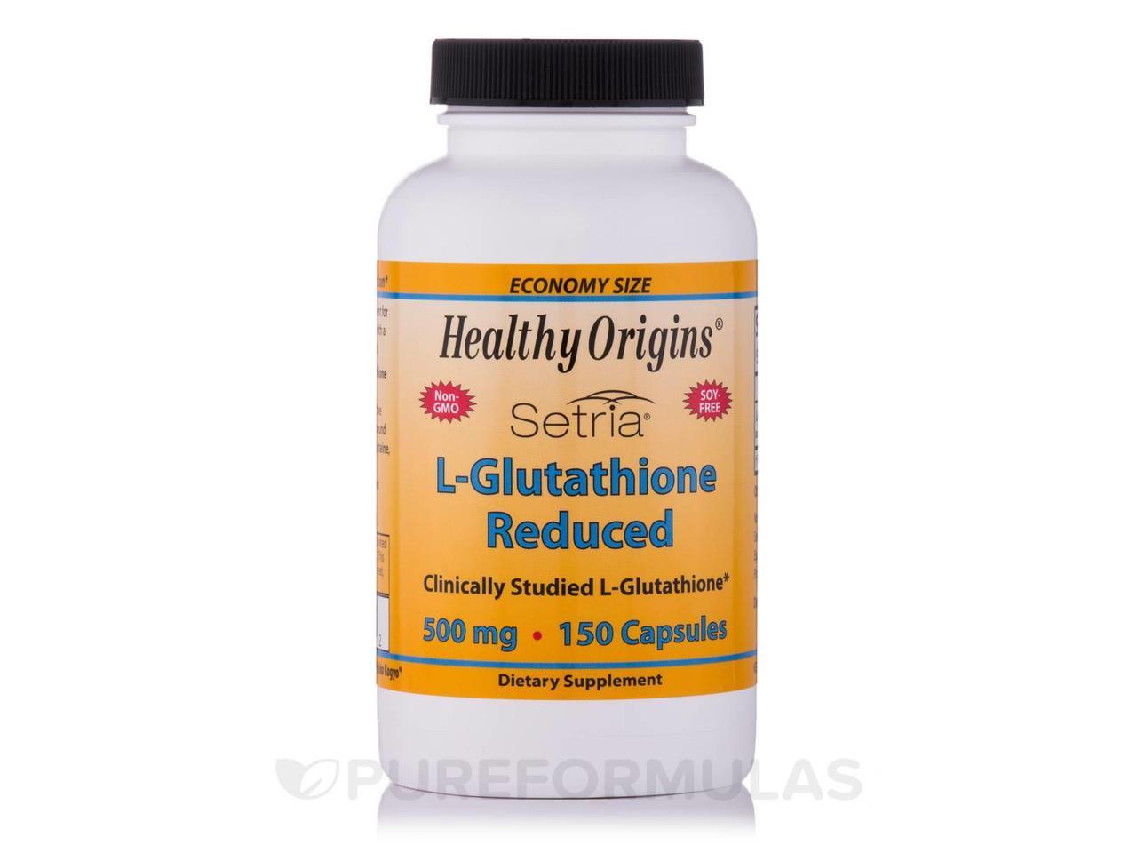 Setria L Glutathione Reduced 500 Mg 150 Capsules From Healthy Origins Newegg Com