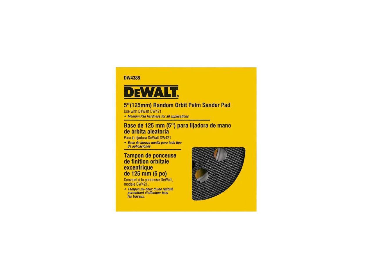 DEWALT DW4388 5" Eight Hole Hook & Loop Pad Medium
