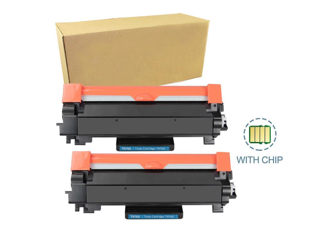 2PK Compatible Brother TN730 TN760 Toner Cartridge With Chip High Yield for Brother HLL2350DW