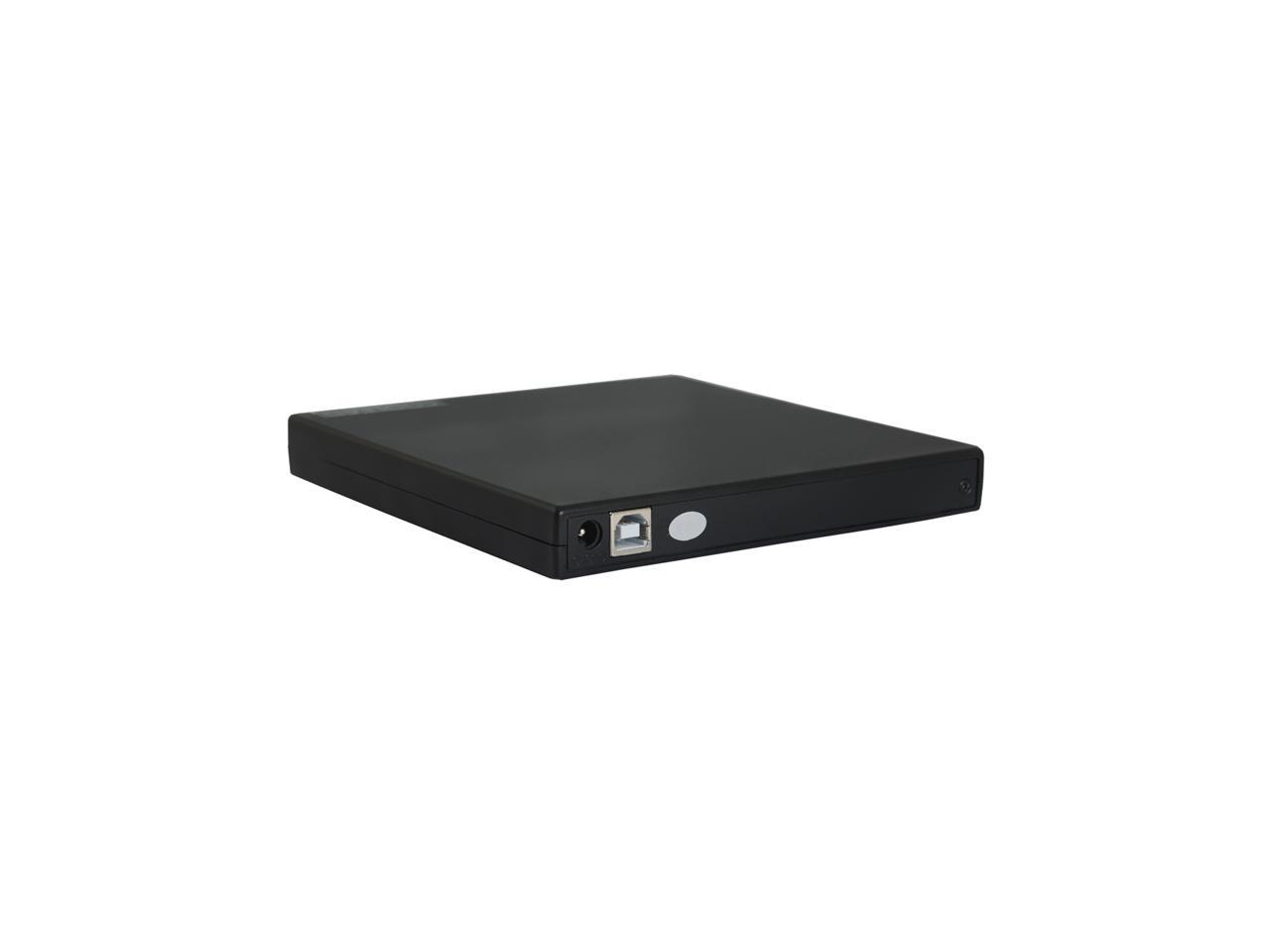 Black Slim External USB BluRay Player, External USB DVD RW Laptop