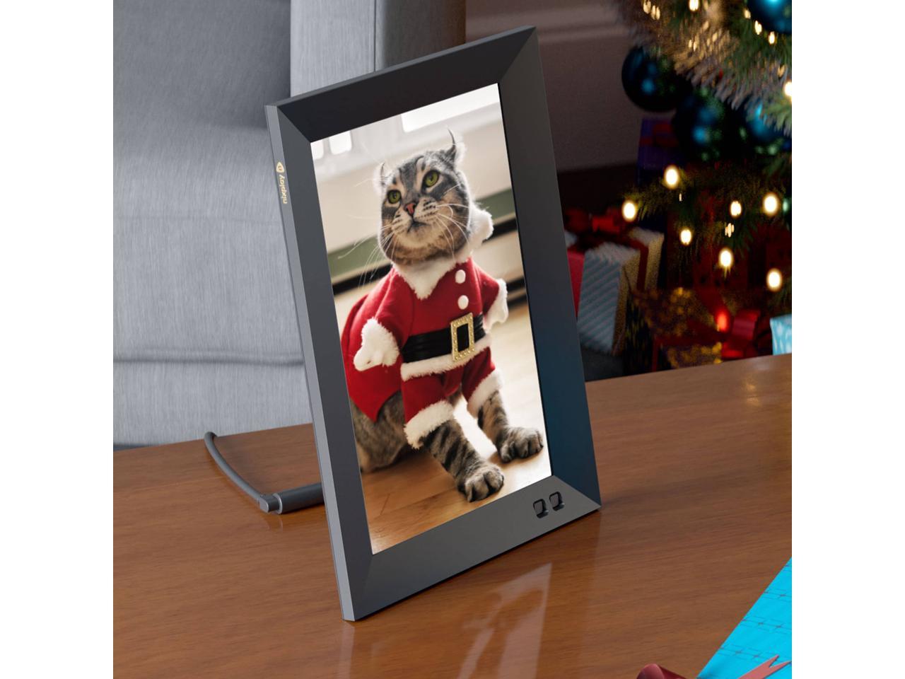 nixplay 10.1 inch smart photo frame w10f black - digital wifi picture