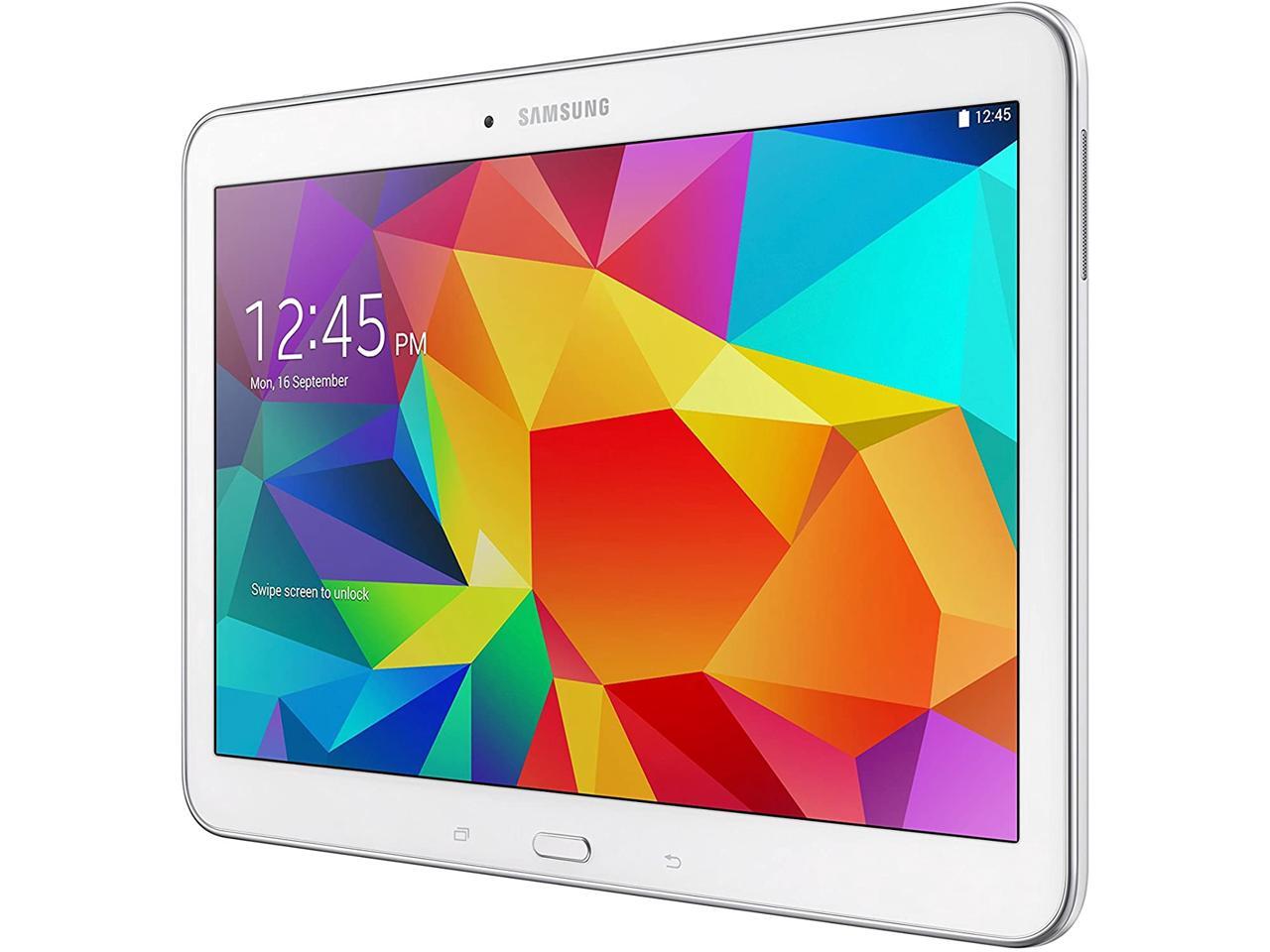 Refurbished Samsung Galaxy Tab 4 Tablet 10 1 Inch 16gb White Sm T530nu Newegg Com