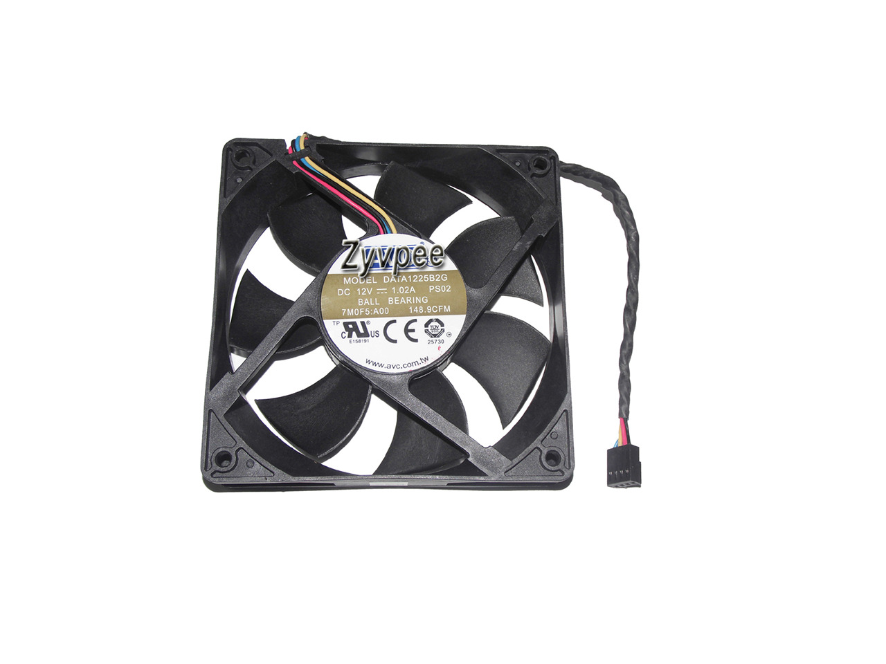 120mm 12025 PS02 12V 1.02A 4 Wires 4 Pins PWM 12CM Case Fan for X64T5 ...
