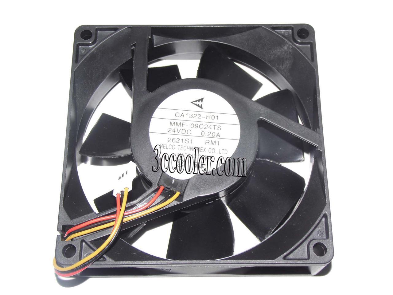 original Melco 90*25mm MMF-09D24TS RM9 24V 0.19A 3Wire 9cm square Cooling Fan 