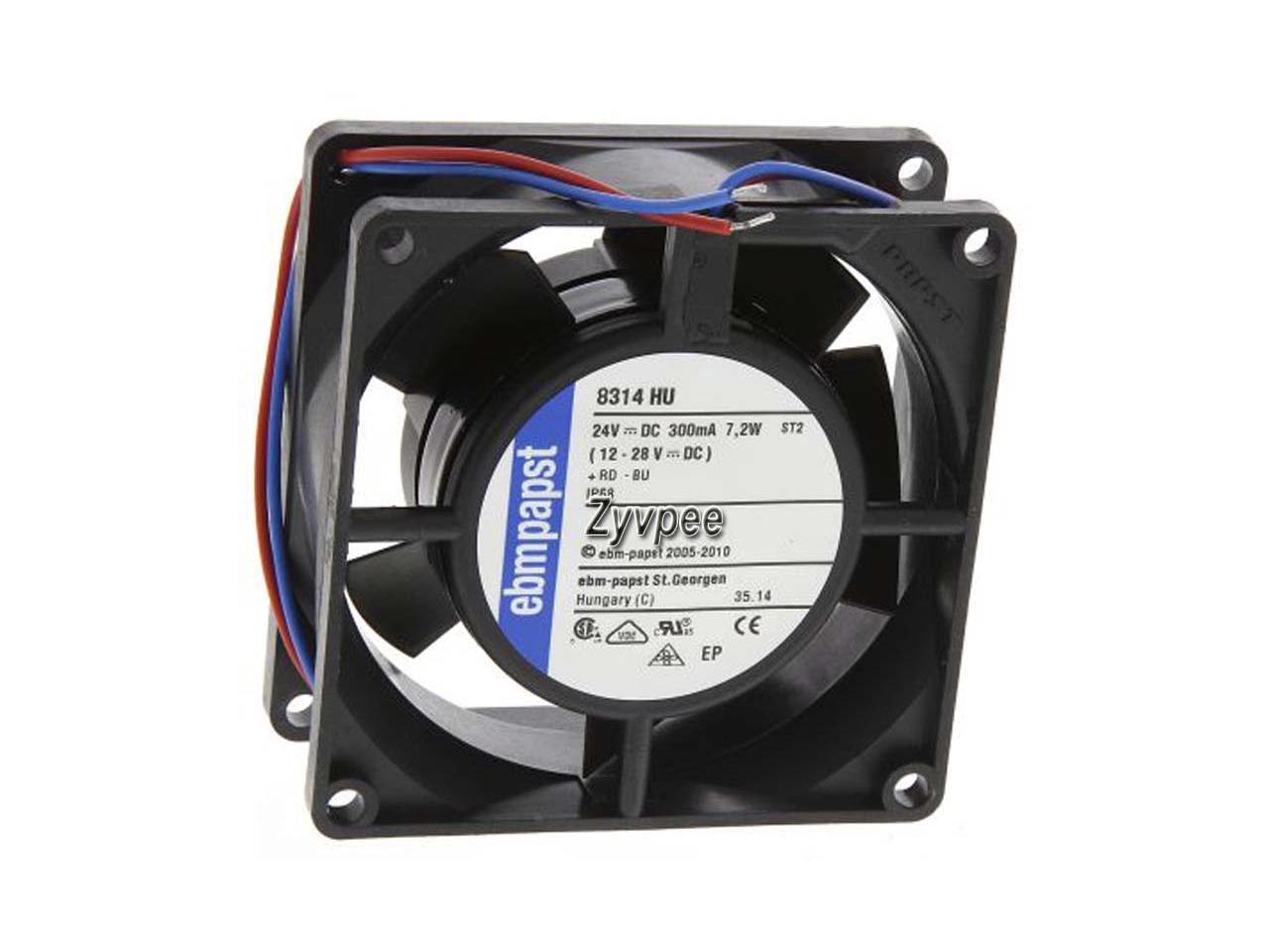 ebm-papst 8314HU 8314 HU 80*32MM DC 24V 7.2W 2 wires 8cm case fan ...