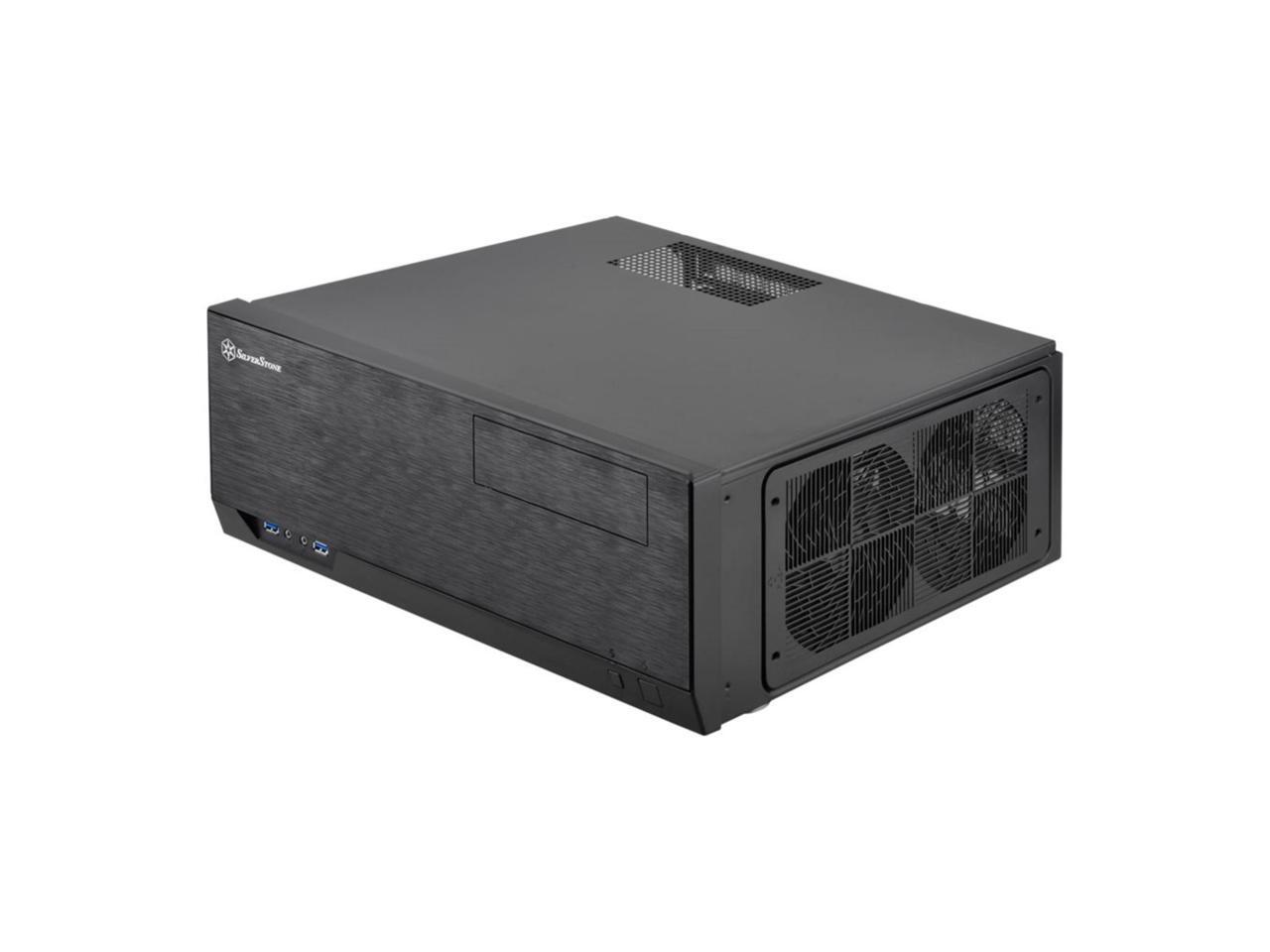 silverstone technology gd09b home theater computer case (htpc) with faux aluminum design for atx