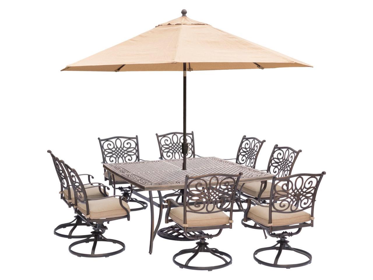 hanover traditions cast top umbrella side table