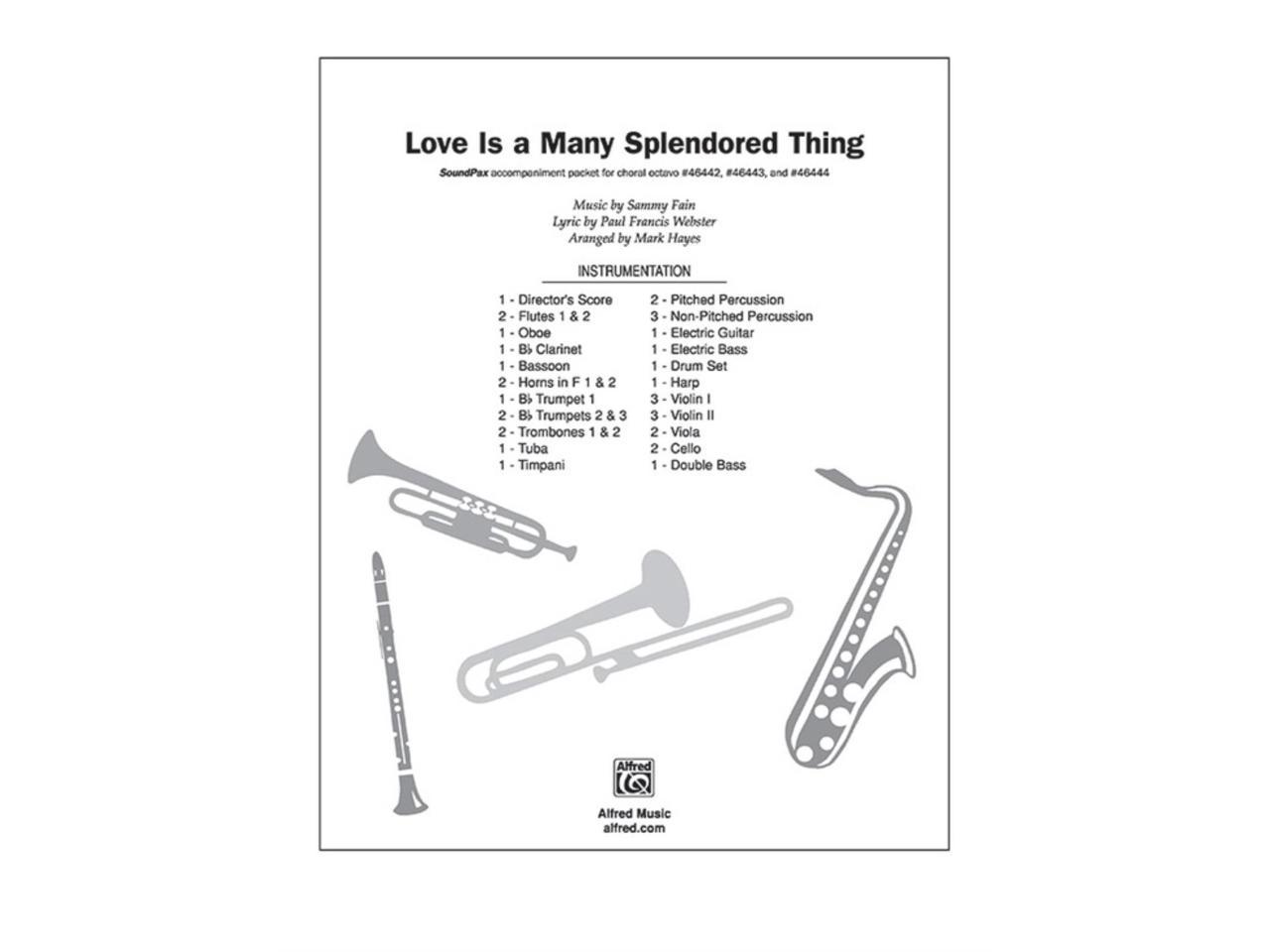 Love Is A Many Splendored Thing Music By Sammy Fain Lyric By Paul Francis Webster Arr Mark Hayes Newegg Com