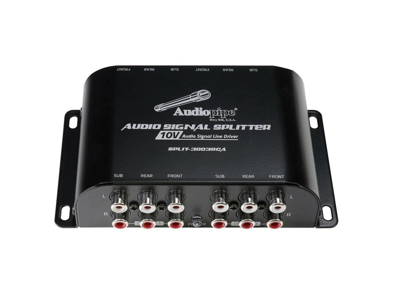 Audiopipe Multi-Audio Signal Splitter Amplifier 3 Rca Outputs W/ Built ...