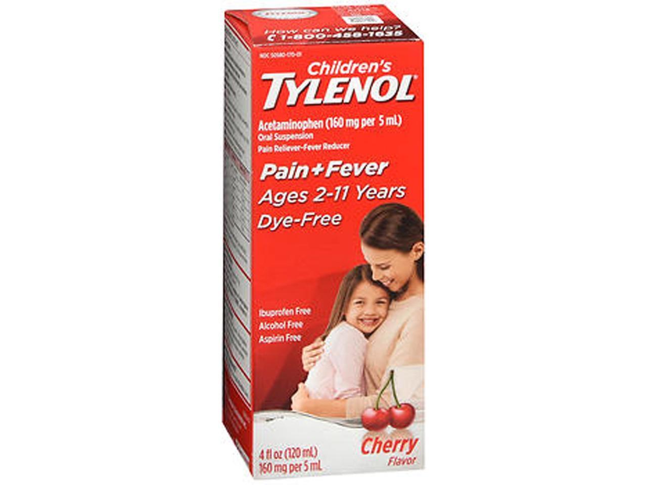 Tylenol Children's Pain + Fever Oral Suspension Cherry Flavor 4 oz