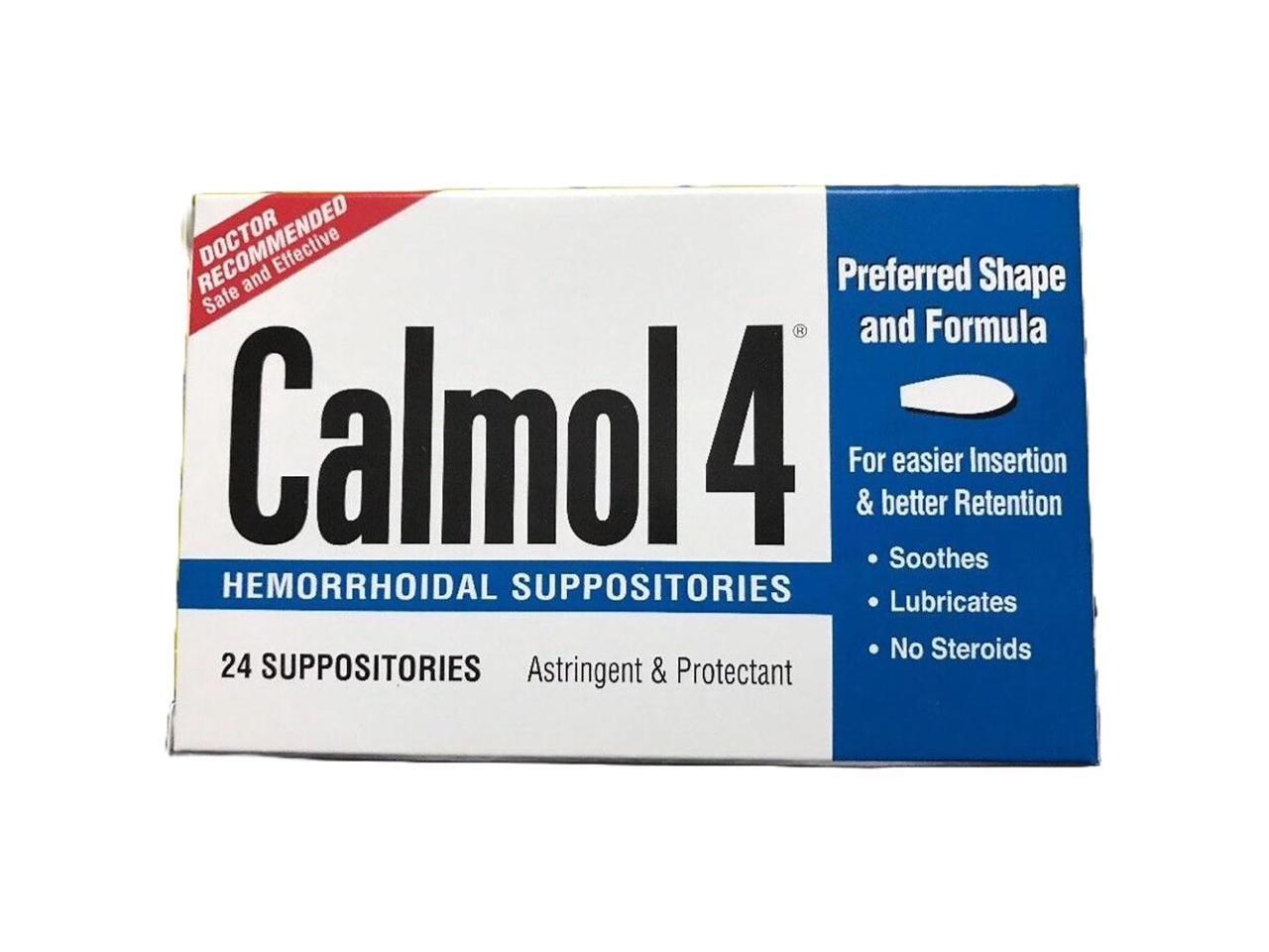 Calmol 4 Hemorrhoid Suppositories 24 ct