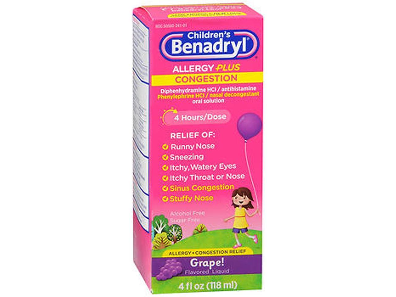 benadryl allergy plus congestion for dogs