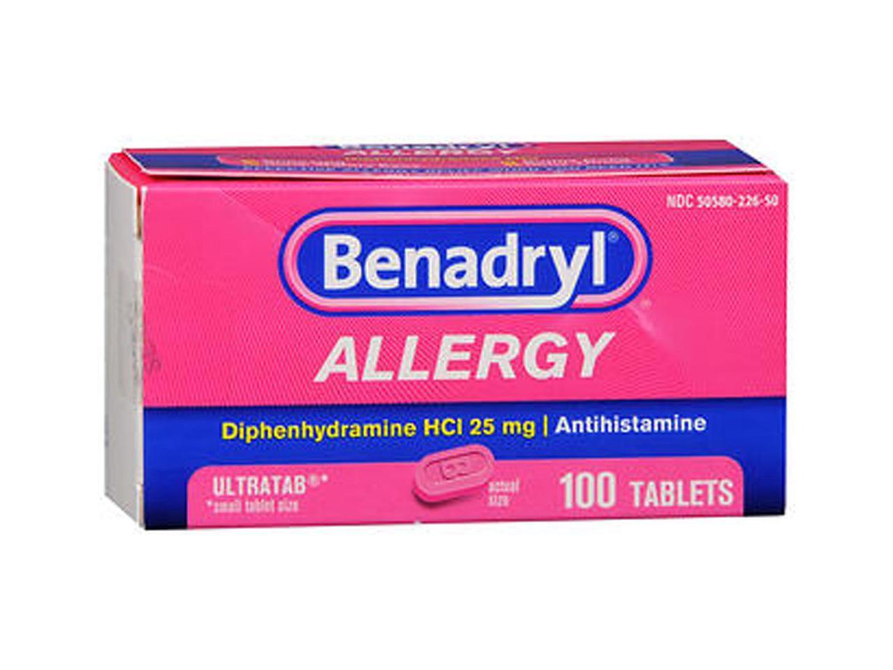 Benadryl Allergy Ultratab Tablets - 100 Ct - Newegg.com