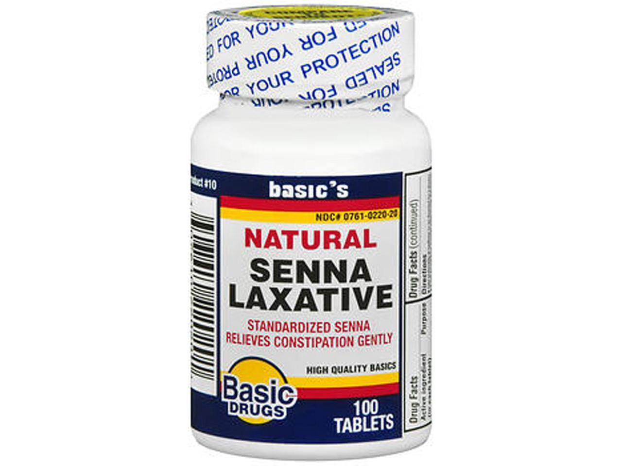 Basic Drugs SennaS Laxative With Stool Softener 100 Tablets
