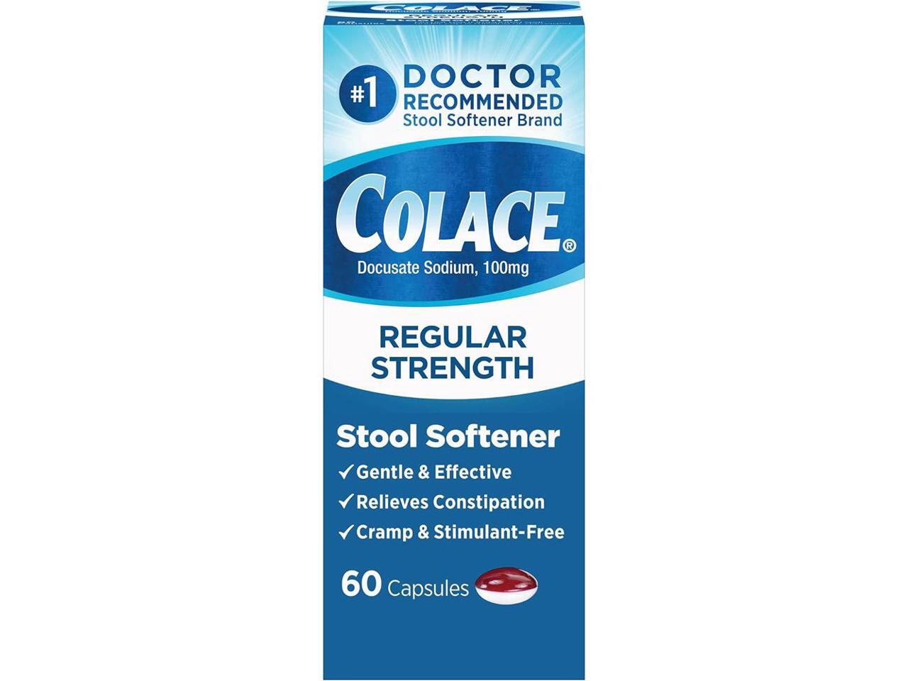 Colace Stool Softener Laxative 100mg 60 Capsules