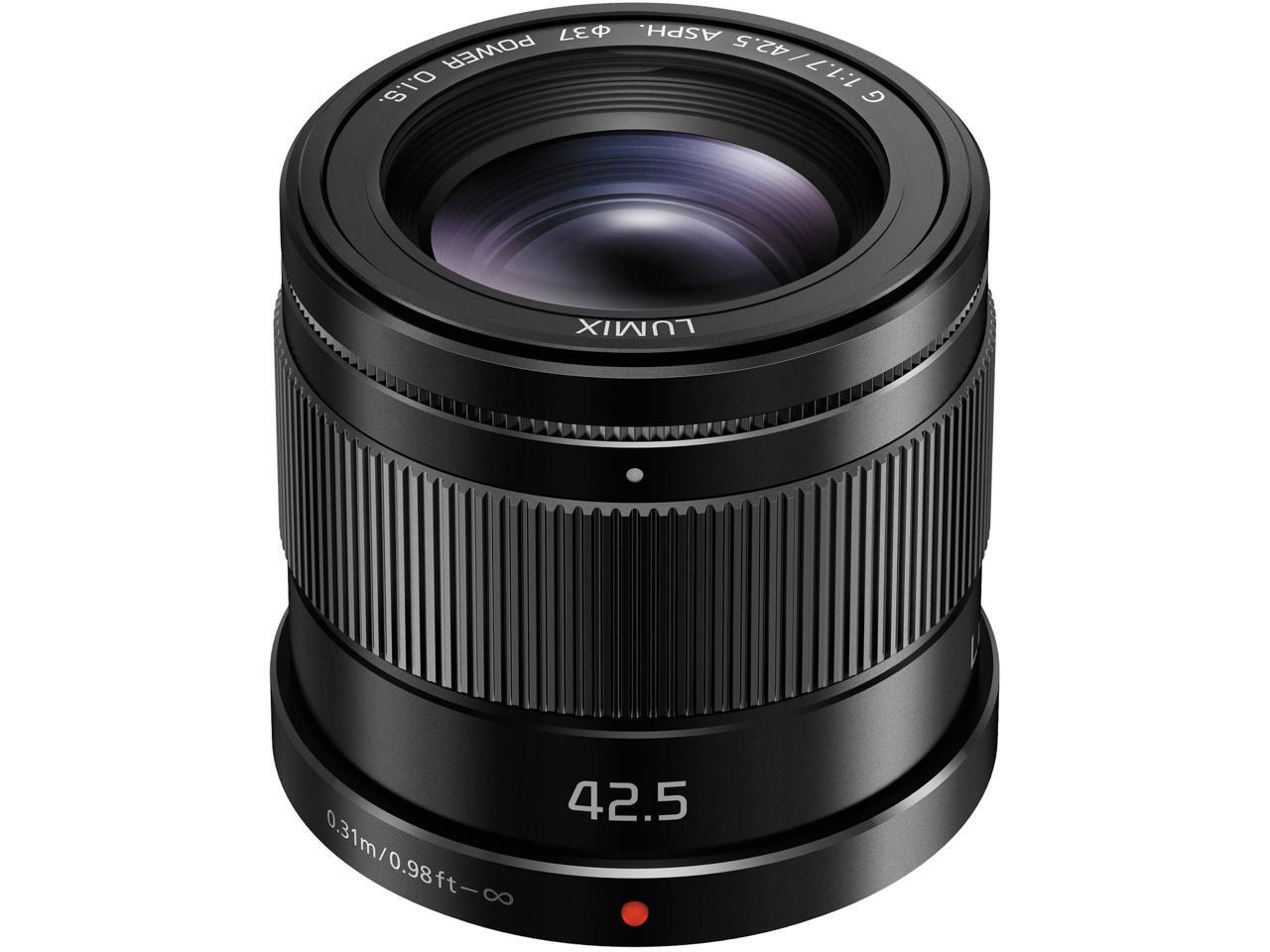Panasonic Lumix G 42 5mm F 1 7 Aspherical Power O I S Lens Micro Four Thirds Newegg Com