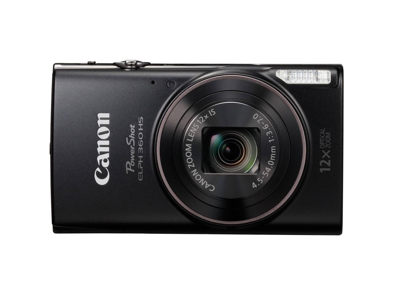 Canon PowerShot ELPH 360 HS 1081C001 CMOS Digital Camera - Black