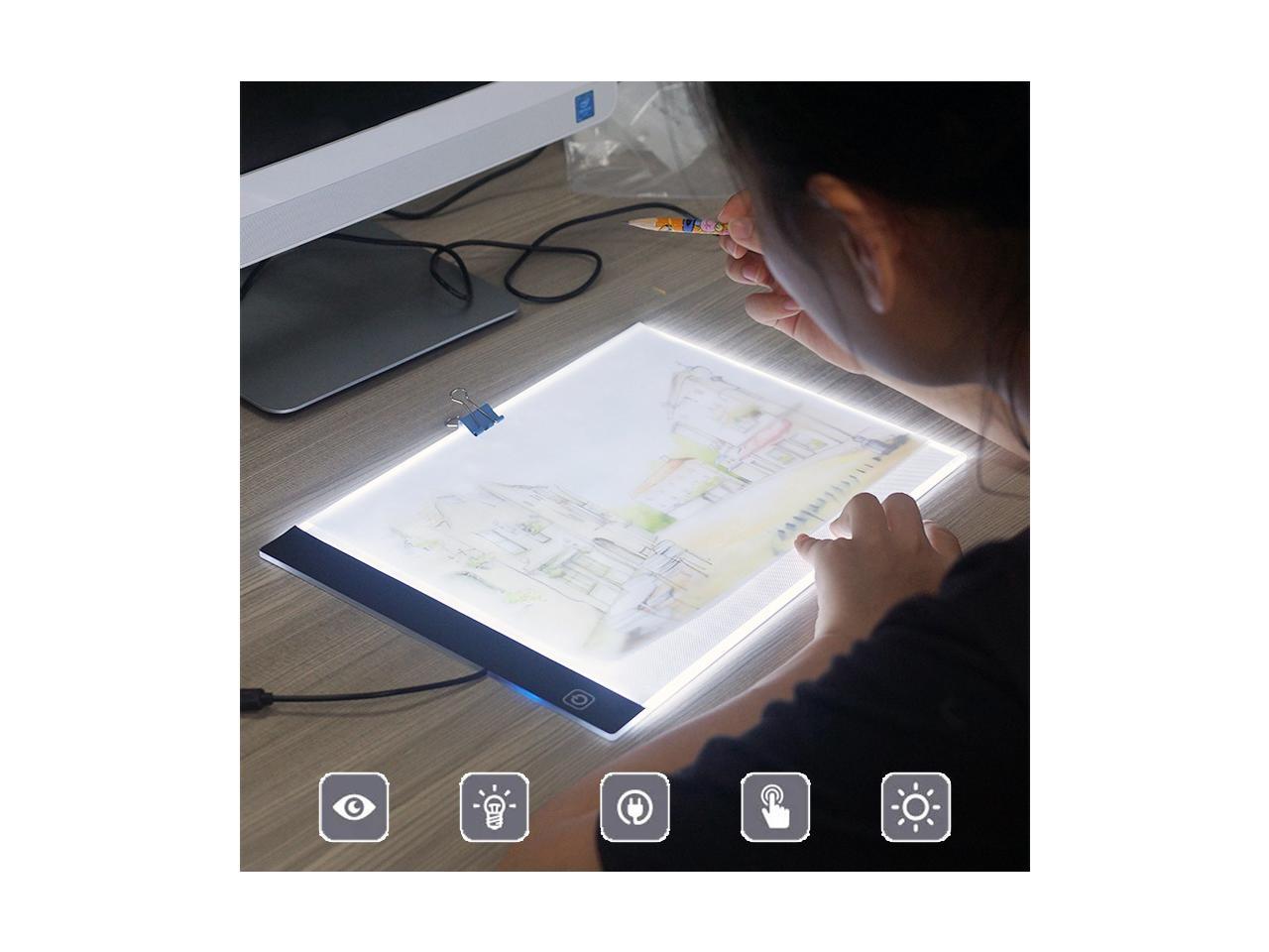 A4 LED Tracing Light Box Board Artist Tattoo Drawing Pad Table USB Powered HUION