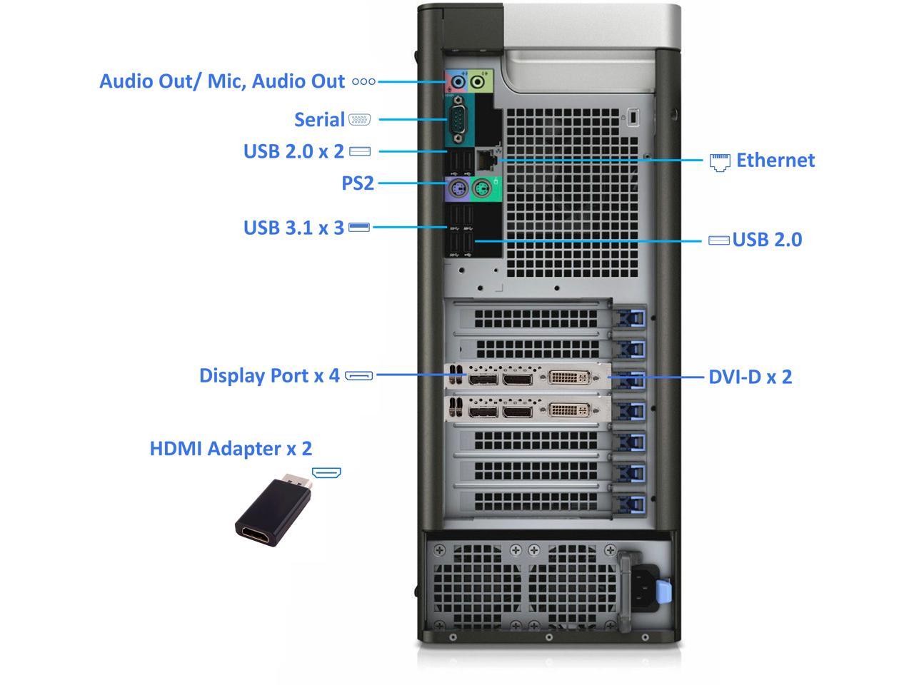 Refurbished: Dell Precision T5610 Workstation, Xeon E5-2690 10 Core V2 