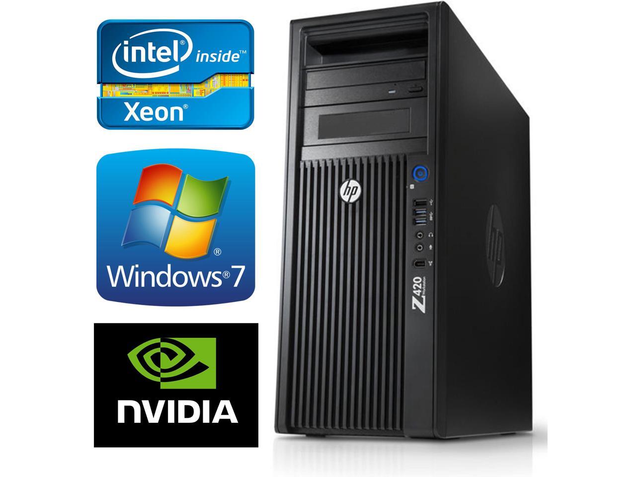 Refurbished HP Z420 Workstation Computer E51607 3.0Ghz 16GB, 500GB