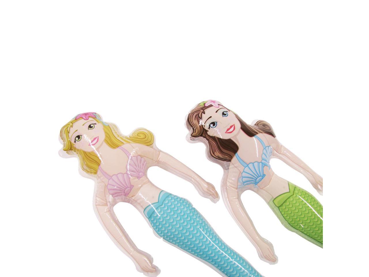 Treasure Gurus 2pc Inflatable Mermaid Set Swimming Pool Water Float ...