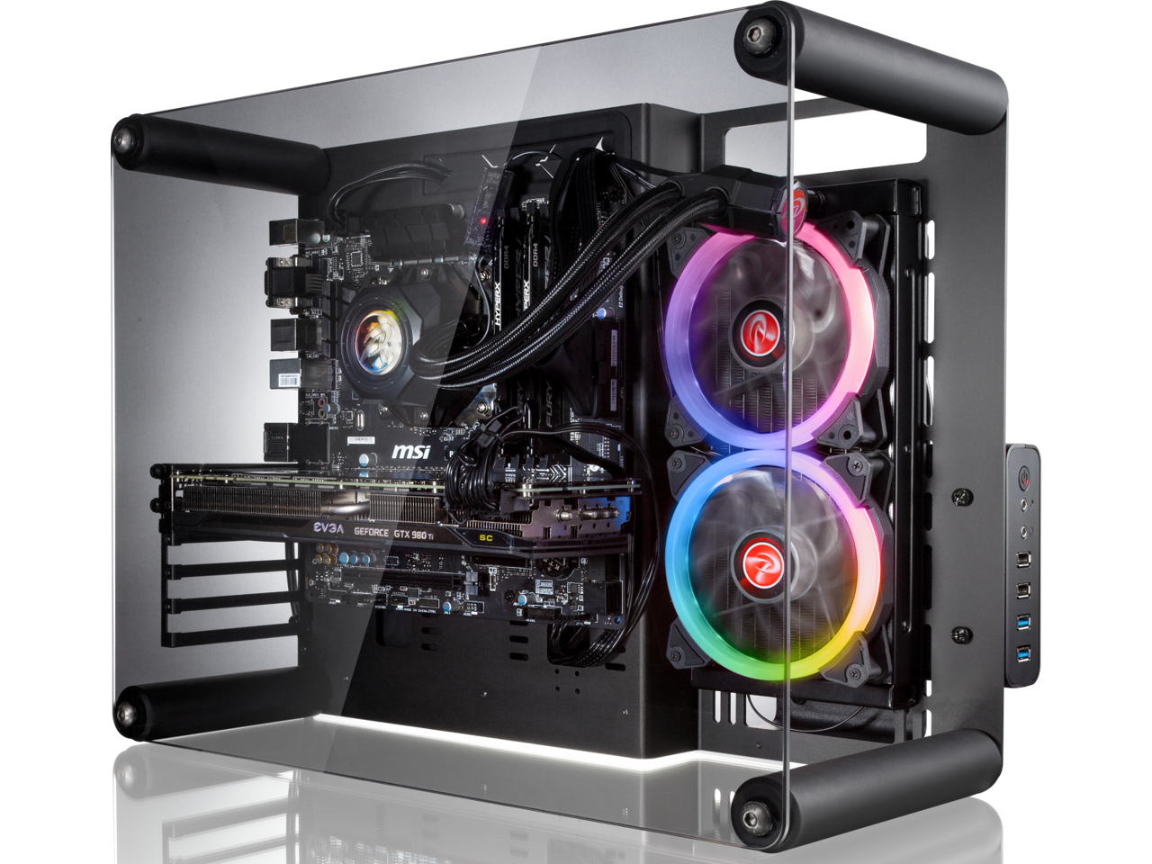 RAIJINTEK ORCUS 240 RBW, an AIO Water cooler for CPU, with 2pcs 12025