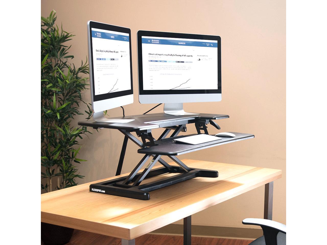 flexispot m7c desk riser with deep keyboard tray