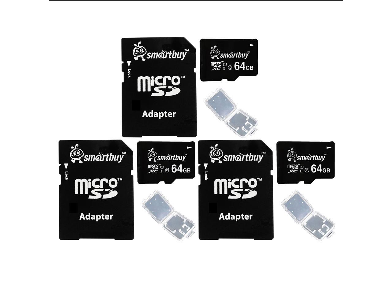 Micro sdxc карта памяти smartbuy 64gb class 10 uhs 1 с адаптером sd