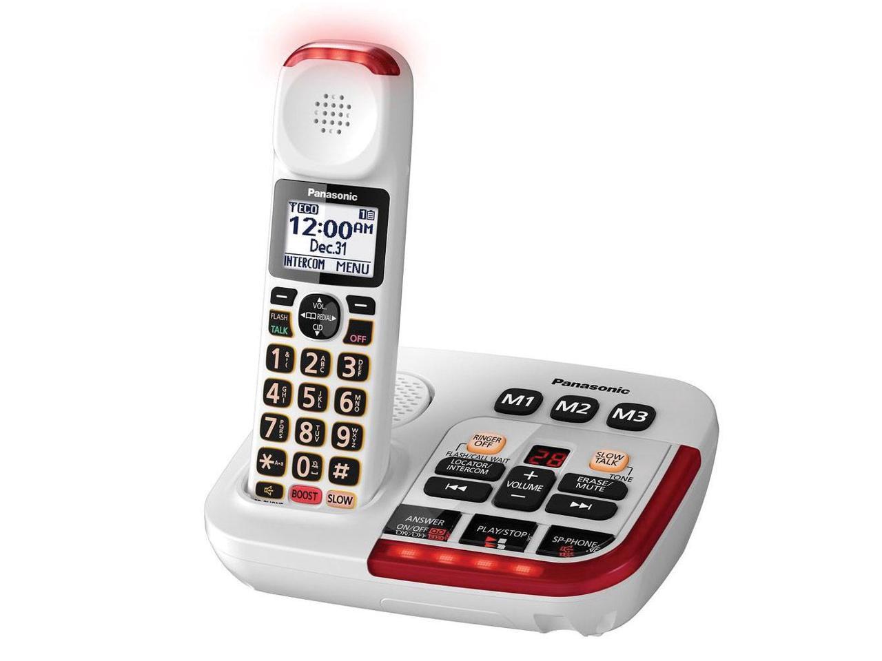 Panasonic KX-TGM420W Amplified Cordless DECT 6.0 Phone|Voice Booster Up ...