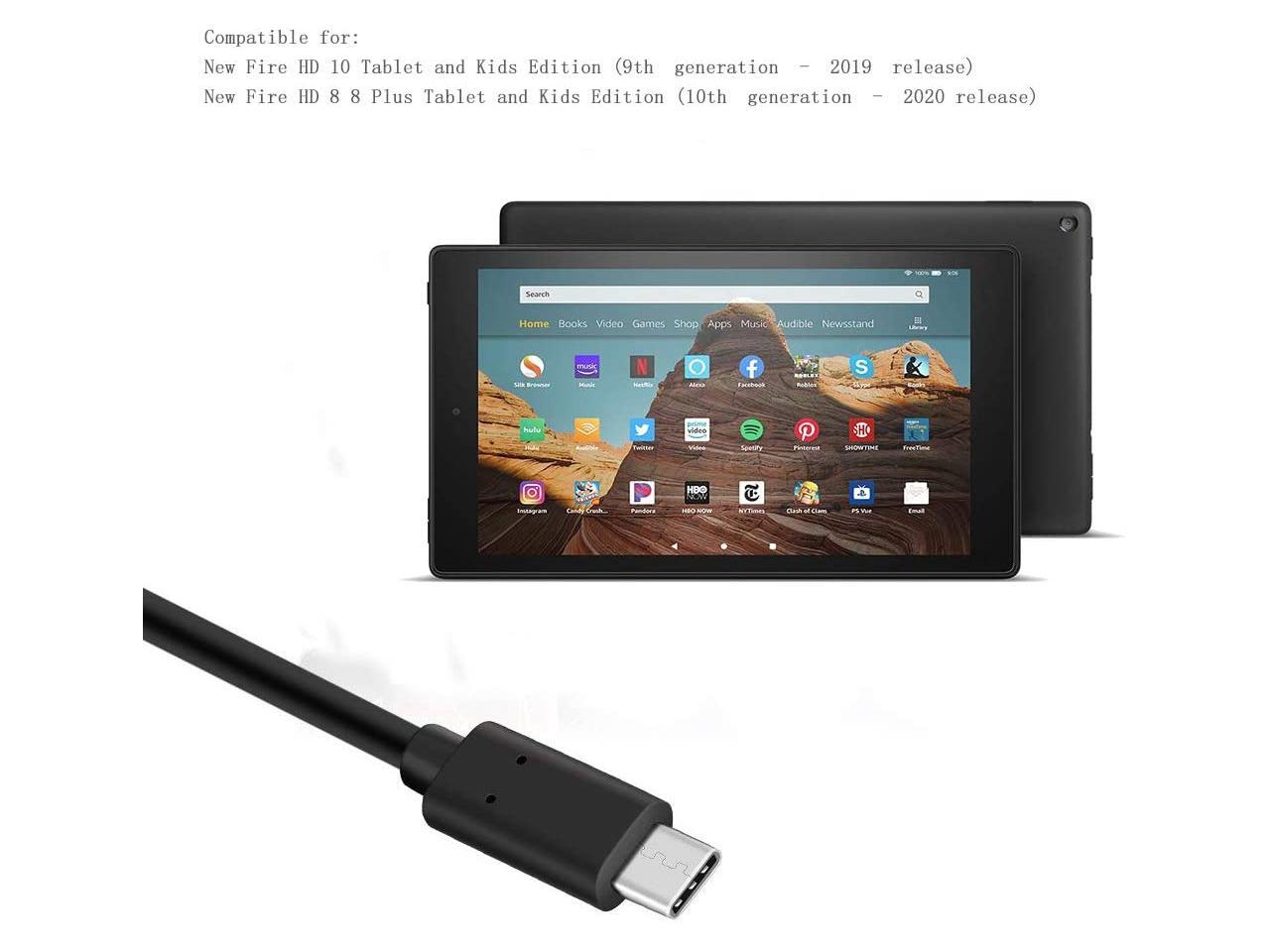 Kindle Fire 9th 10th Generation 5A Fast Charger Cable,USB C Rapid