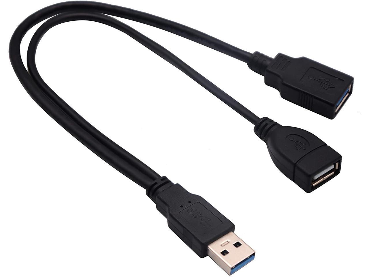 AAOTOKK USB 3.0 A Y Splitter Cable, USB 3.0 A Male to Dual USB 3.0 A