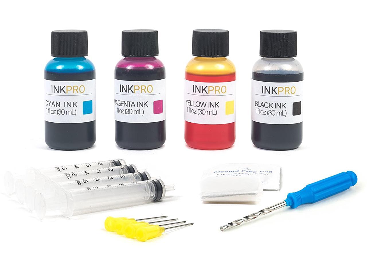 InkPro Premium Combo Ink Refill Kit for Canon PG245, PG245XL, CL246, CL246XL Cartridges