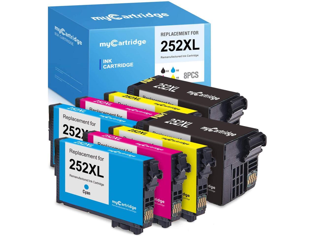 myCartridge Ink Cartridge Replacement for Epson 252XL 252 Work with Workforce WF-3620 WF-3640 WF 