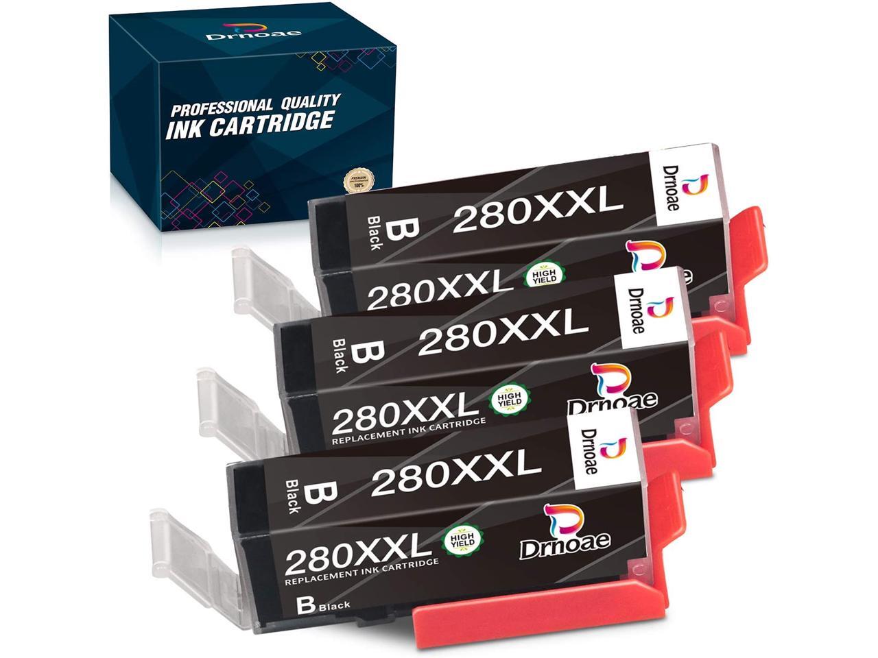 Drnoae Compatible 280 PGI-280XXL Replacement for Canon 280 Ink cartridges, 3 Large Black for 