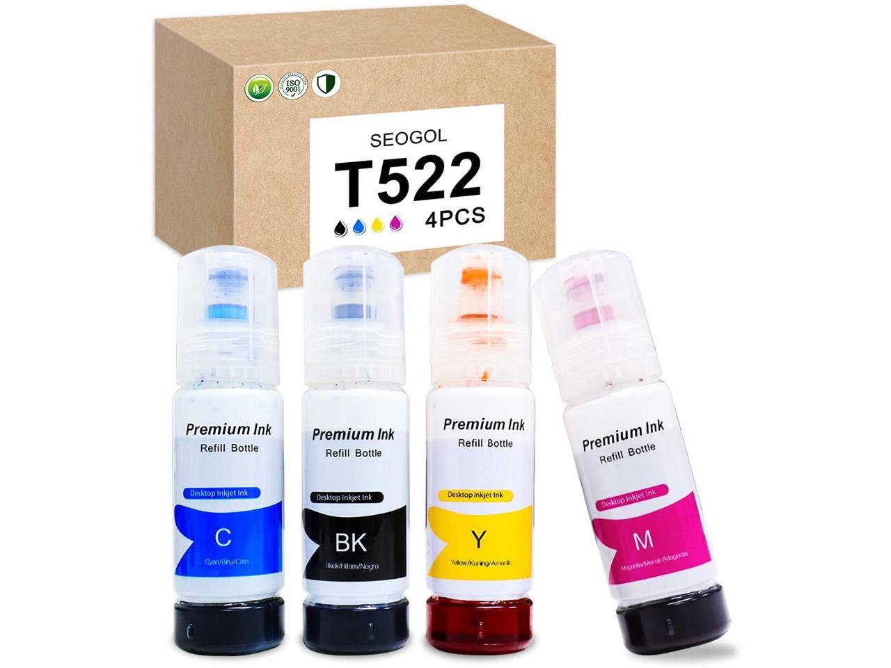 Seogol Compatible Epson T522 Ink Premium Refill Ink Bottles for Epson