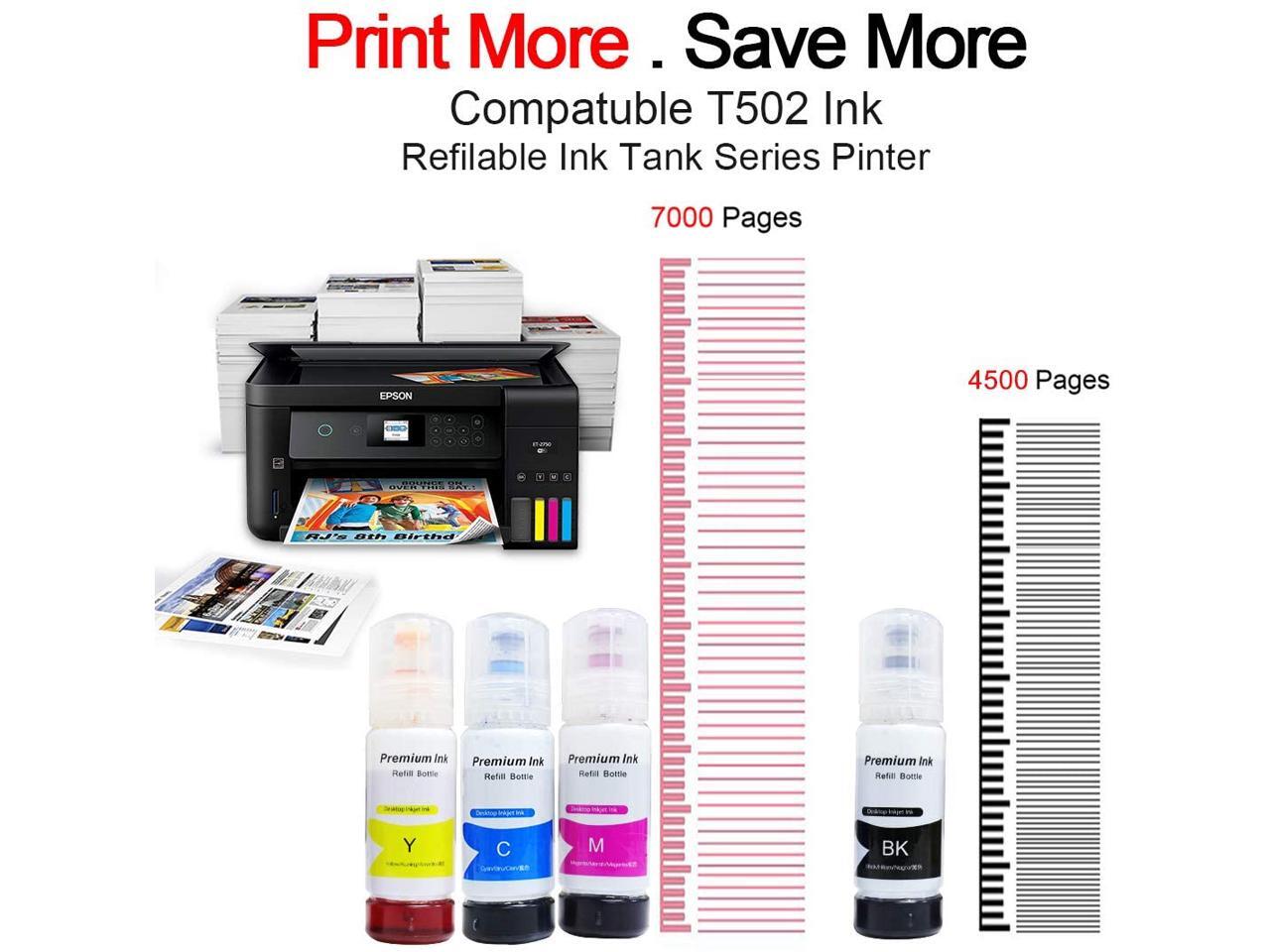 Seogol Compatible T502 Ink Bottle Replacement for Epson 502 Refill Ink