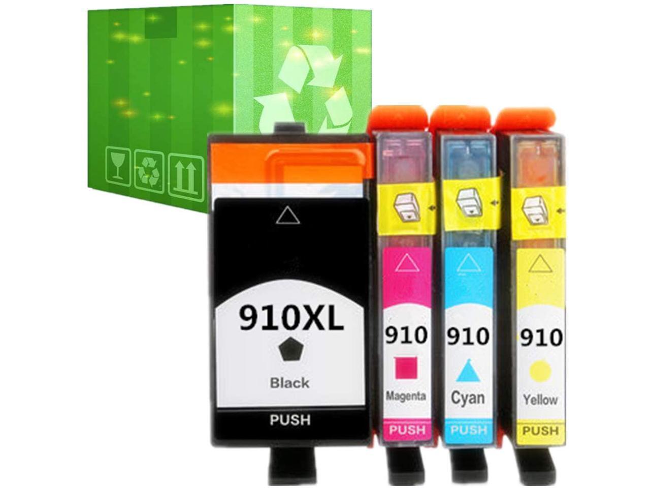 J2ink Ink Cartridge Replacement For Hp 910xl Black And Hp 910 Tri Color 4 Pack Ink Cartridge 3yl65an 3yl58an 3yl59an 3yl60an Officejet 8035 8028 8025 8022 80 Newegg Com
