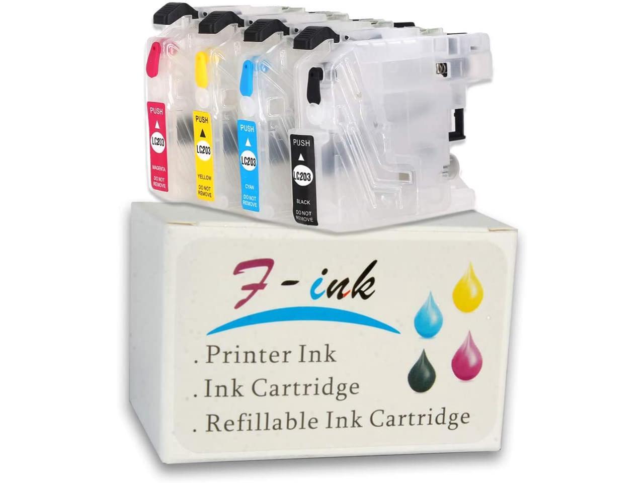 FINK Empty Refillable Ink Cartridge Replacement For Brother LC201