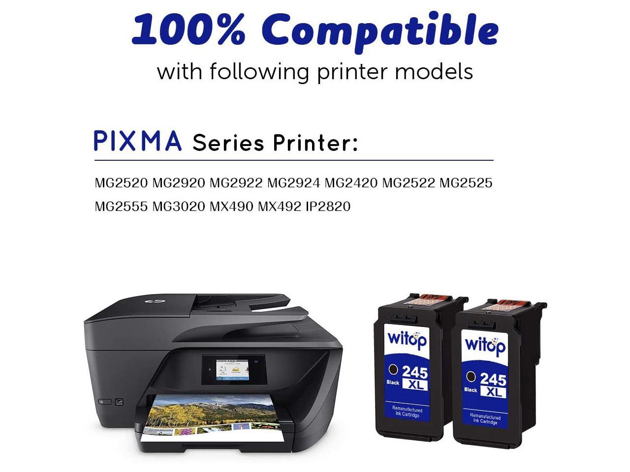 Witop PG245 245XL Ink Cartridge Replacement for Canon PIXMA MX492