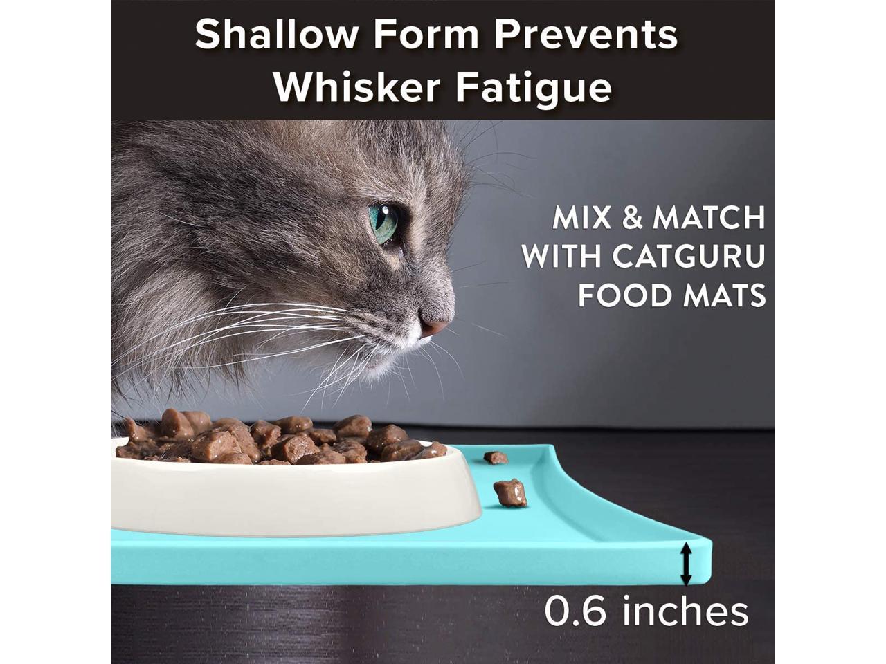 CatGuru Whisker Stress Free Cat Food Bowl, Reliefs Whisker ...